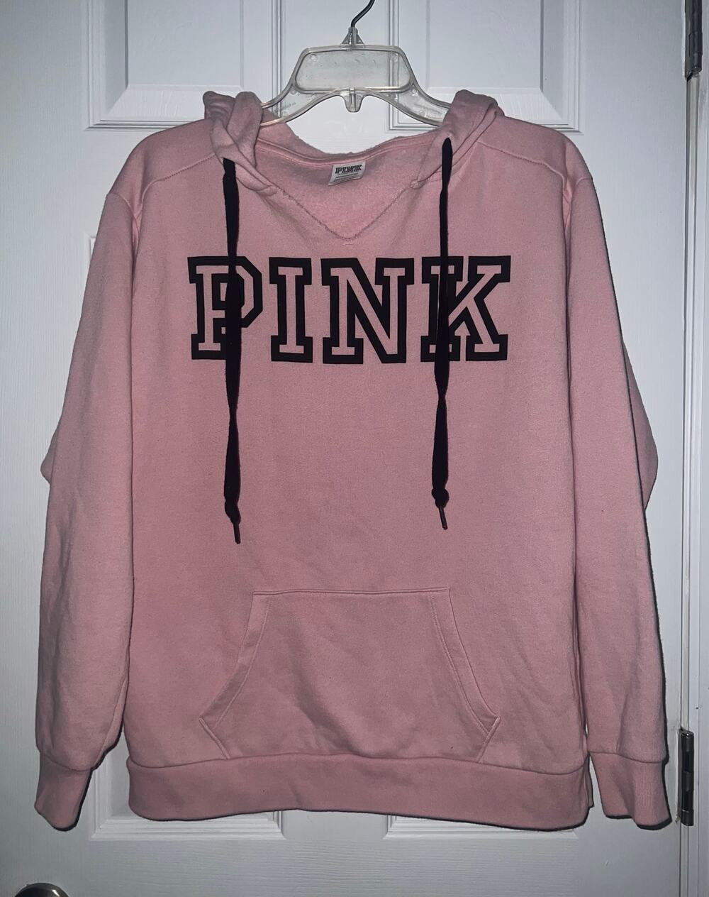 PINK by Victoria's Secret Sweatshirt Pullover Hoodie Baby Pink Sz XS X-Small